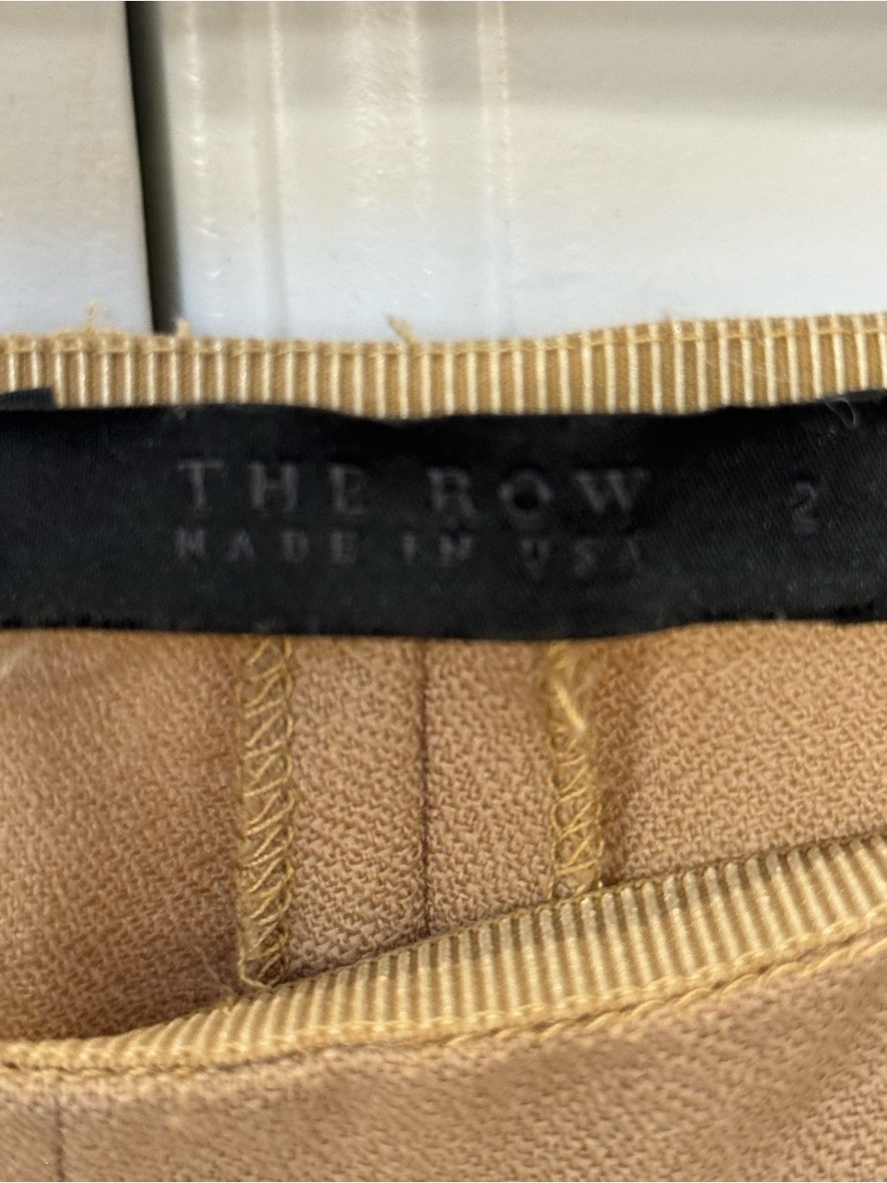 The Row Camel Knit Top with Black Label